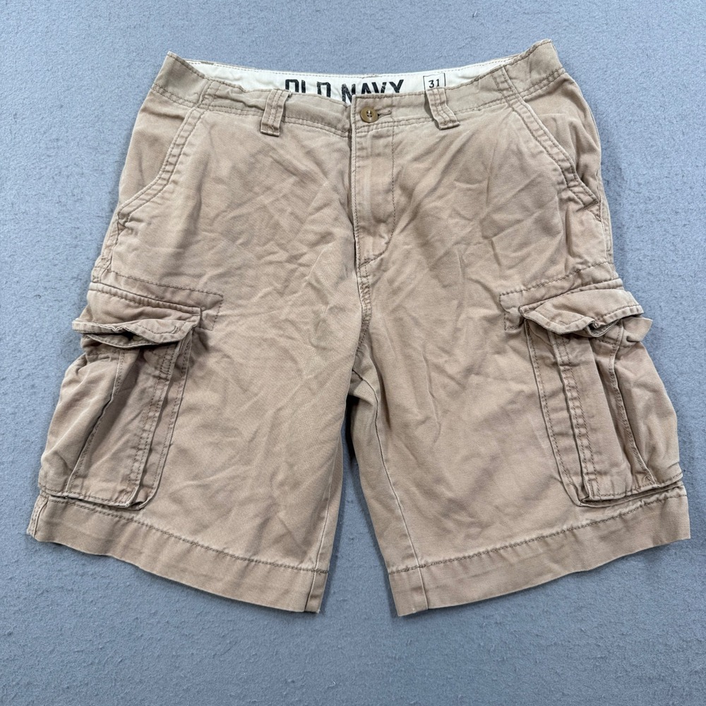 Old Navy Cargo Shorts Men's 31 Tan Relaxed Fit Utility Hunting Outdoor Gorpcore